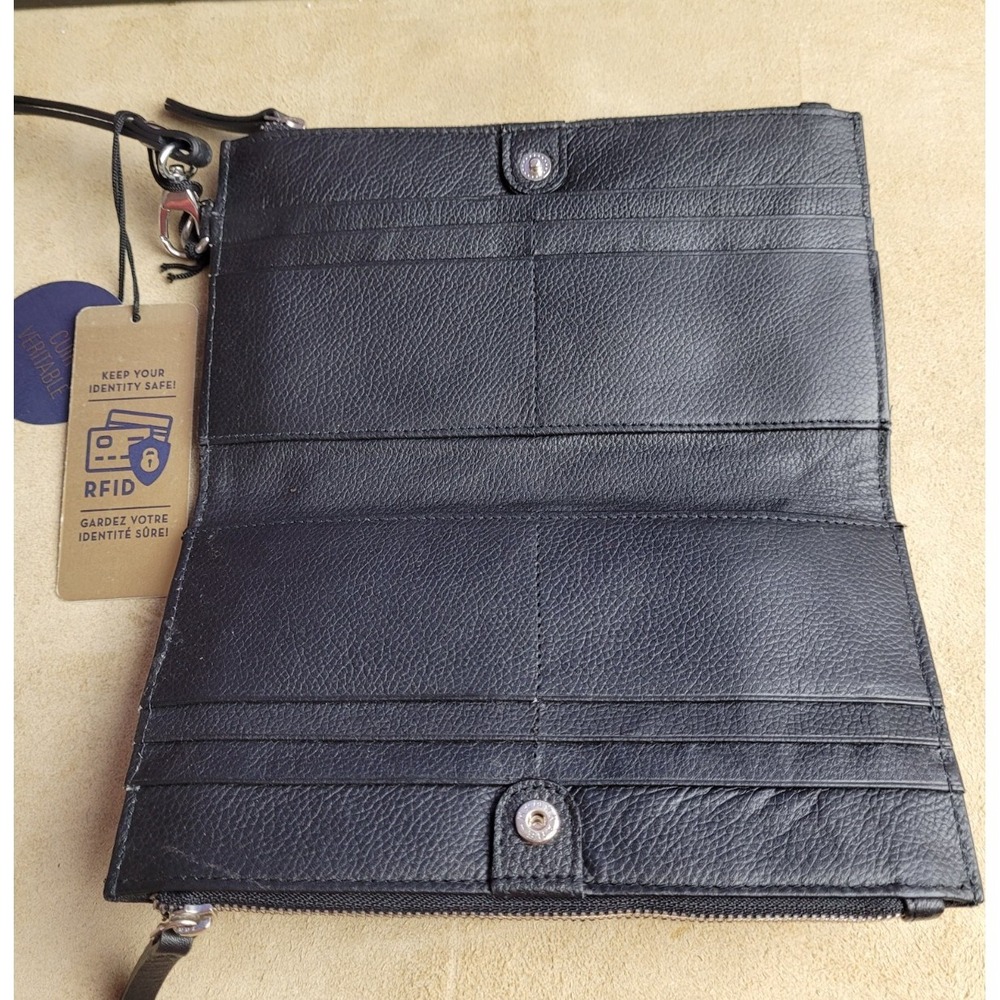 NEW Rachel Roy Genuine Black Leather RFID Wristlet Wallet - NWT! - Picture 3 of 6